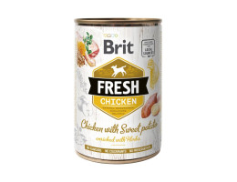 Brit Fresh Консерва для собак Курица и батат 400 г