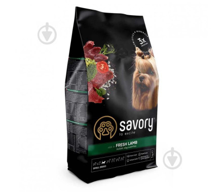 Savory Small Breed Сухой корм для собак Ягнёнок 3 кг