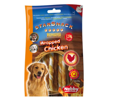 Nobby StarSnack Лакомства для собак Wrapped Chicken 70 г