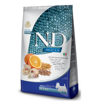 Farmina N&D Low Grain Ocean Adult Mini Сухой корм для собак Треска 2,5 кг