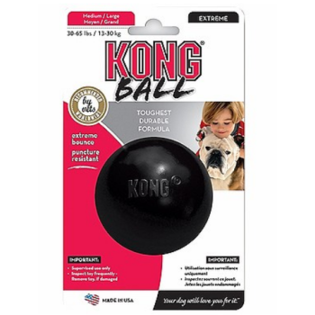 Kong Extreme Ball toy for Dogs for treats m/l 7.6 cm black