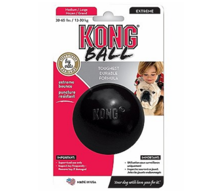 Kong Extreme Ball toy for Dogs for treats m/l 7.6 cm black