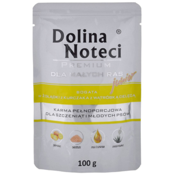 Dolina Noteci Premium Влажный корм для щенков с куриными желудками и телячьей печенью 100 г