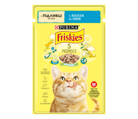 Friskies Влажный корм для котов Лосось в подливе 85 г