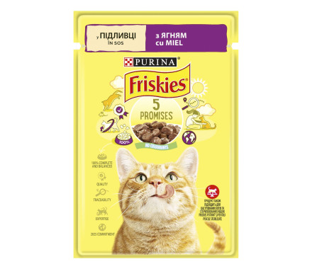 Friskies Влажный корм для котов Ягненок в подливе 85 г