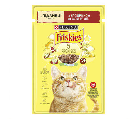 Friskies Влажный корм для котов Говядина в соусе 85 г