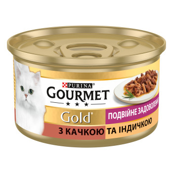 Gourmet Gold Консерва для котов Дуо Утка и индейка 85 г