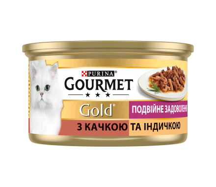 Gourmet Gold Консерва для котов Дуо Утка и индейка 85 г