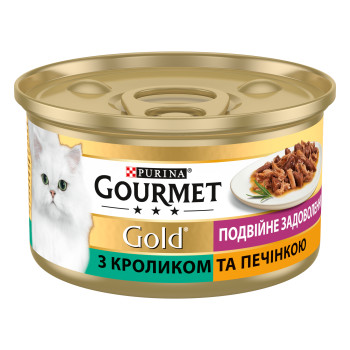 Gourmet Gold Консерва для котов Кролик и печень 85 г