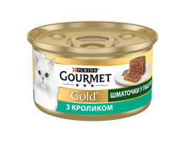 Gourmet Gold Консерва для котов Кролик кусочки паштет 85 г