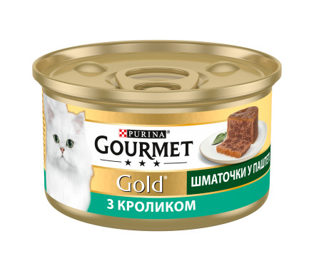 Gourmet Gold Консерва для котів Кролик шматочки паштет 85 г