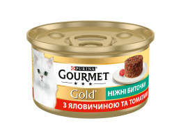 Gourmet Gold Консерва для котов Нежные биточки Говядина и томаты 85 г