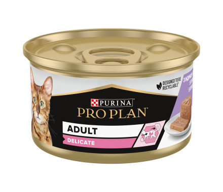 Pro Plan Delicate Консерва для котов Индейка паштет 85 г