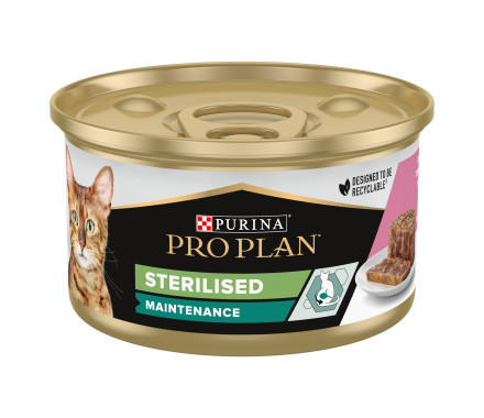 Pro Plan Sterilized Консерва для котов Тунец и лосось паштет 85 г