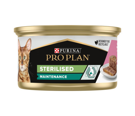 Pro Plan Sterilized Консерва для котов Тунец и лосось паштет 85 г