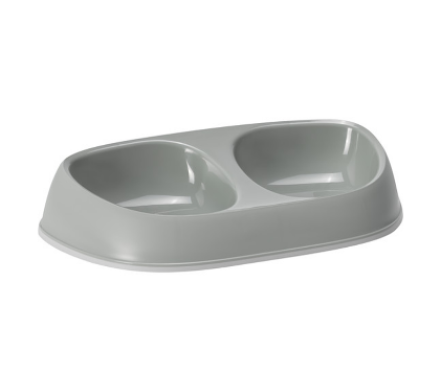 Moderna Миска для котов двойная Sensibowl 28,8х15,3х5,6 см 2х200 мл оливковая
