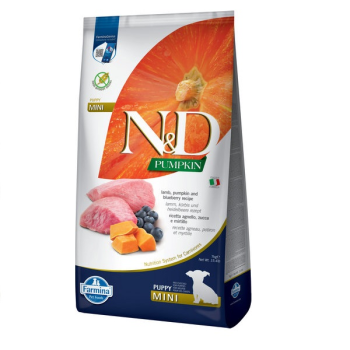 Farmina N&D Grain Free Puppy Mini Сухой корм для щенков Тыква, Ягнёнок и черника 7 кг