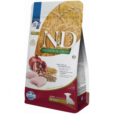 Farmina N&D Low Grain Puppy Mini Сухой корм для щенков Курица с гранатом 800 г