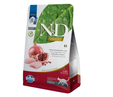 Farmina N&D Prime Grain Free Adult Сухой корм для котов Курица с гранатом 300 г