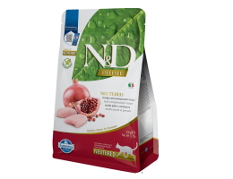 Farmina N&D Prime Grain Free Adult Neutered Сухой корм для котов Курица с гранатом 300 г