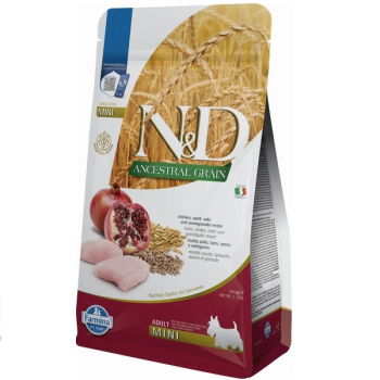 Farmina N&D Low Grain Adult Mini Сухой корм для собак Курица с гранатом 800 г