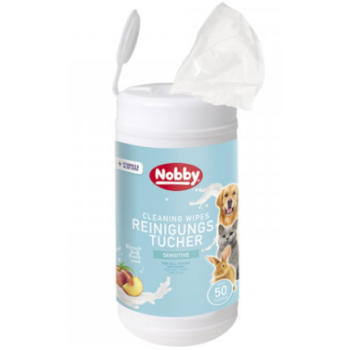 Nobby Влажные салфетки для животных универсальные Aloe Vera 50 шт