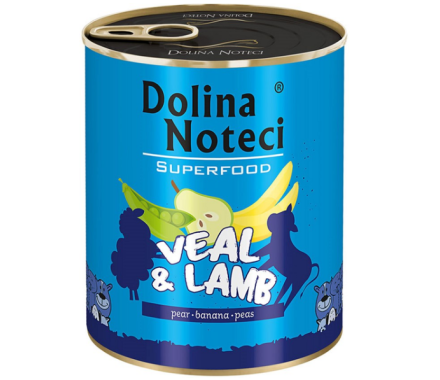 Dolina Noteci Superfood Консерва для собак с телятиной и бараниной 800 г