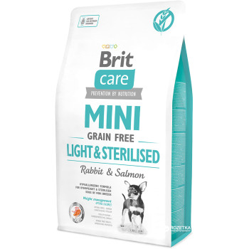Brit Care Mini Light Sterilized Сухой корм для собак Кролик и лосось 2 кг