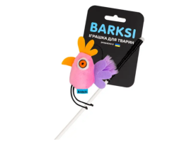 Barksi Игрушка для кошек Удочка Попугай 34х10х9 см