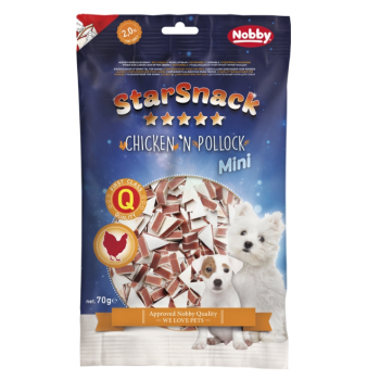 Nobby StarSnack Лакомства для щенков Soft Chicken and Salmon Mini 70 г