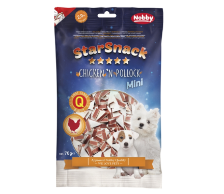 Nobby StarSnack Лакомства для щенков Soft Chicken and Salmon Mini 70 г