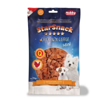 Nobby StarSnack Ласощі для цуценят Soft Chicken and Carrot Mini 70 г