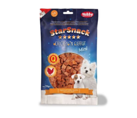 Nobby StarSnack Ласощі для цуценят Soft Chicken and Carrot Mini 70 г