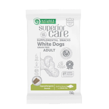 Nature\'s Protection Лакомства для собак Superior Care White Dogs Hypoallergenic & Dental Care Рыба 150 г