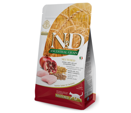 Farmina N&D Low Grain Adult Neutered Сухой корм для котов Курица с гранатом 10 кг