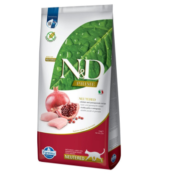 Farmina N&D Prime Grain Free Adult Neutered Сухой корм для котов Курица с гранатом 10 кг