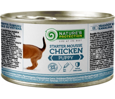 Nature\'s Protection Консерва для щенков Puppy Starter Mousse Курица 200 г