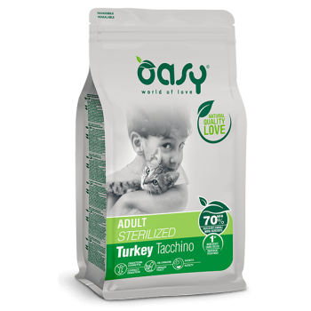 Oasy Сухий корм для котів Lifestage Sterilized Індичка 1,5 кг