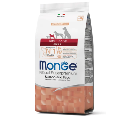 Monge Сухой корм для собак Mini Adult Лосось и рис 2,5 кг