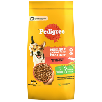Pedigree Small Breed Сухой корм для собак Говядина и овощи 12 кг