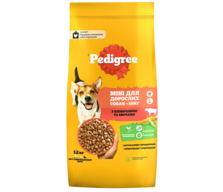 Pedigree Small Breed Сухой корм для собак Говядина и овощи 12 кг