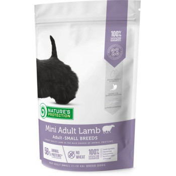 Nature\'s Protection Сухой корм для собак Mini Adult Small breeds Ягненок 500 г