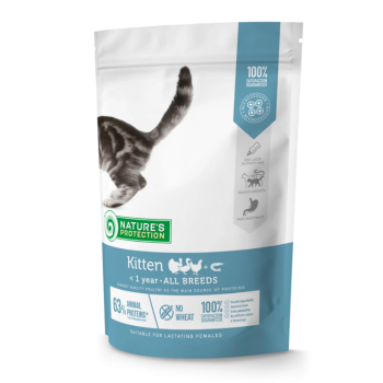 Nature's Protection Сухий корм для кошенят Kitten All breeds Птиця і Криль 400 г