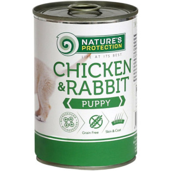 Nature\'s Protection Консерва для щенков Puppy Курица и Кролик 400 г