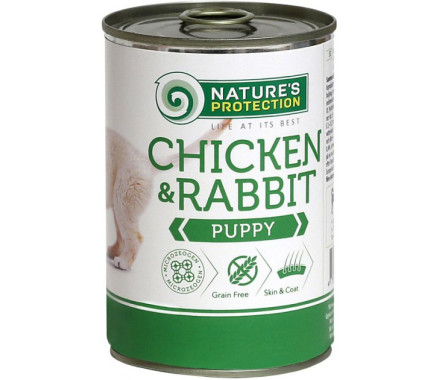 Nature\'s Protection Консерва для щенков Puppy Курица и Кролик 400 г