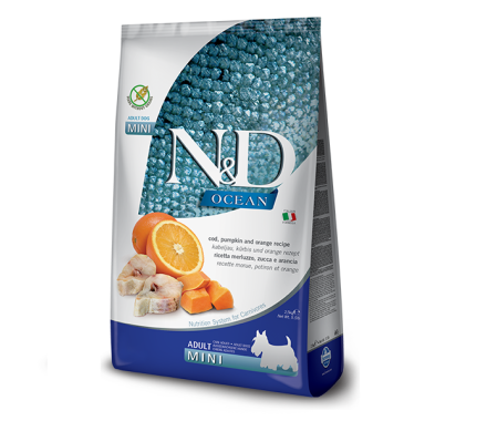 Farmina N&D Grain Ocean Adult Mini Сухий корм для собак Тріска та апельсин 2,5 кг