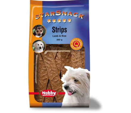Nobby StarSnack Лакомства для собак Strips Ягненок и рис 200 г
