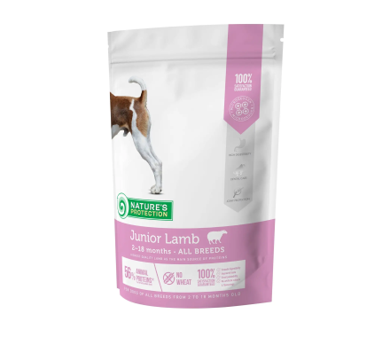 Nature\'s Protection Сухой корм для щенков Junior All Breeds Ягненок 500 г