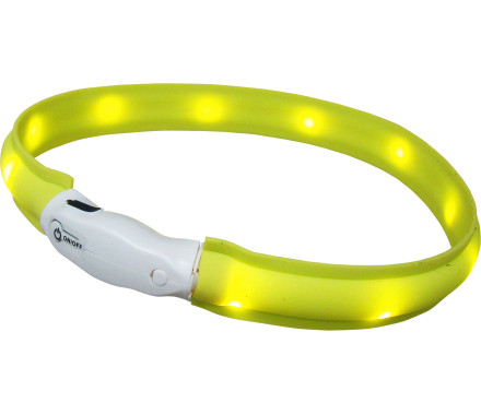 Nobby Ошейник для собак USB Visible 2,5x55 см желтый