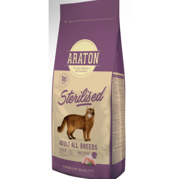 Araton Сухой корм для стерилизованных котов Sterilized Adult All Breeds 15 кг